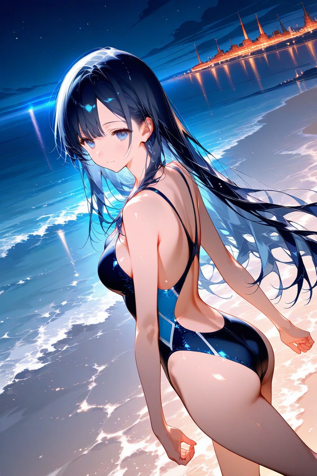 夜の海岸②
