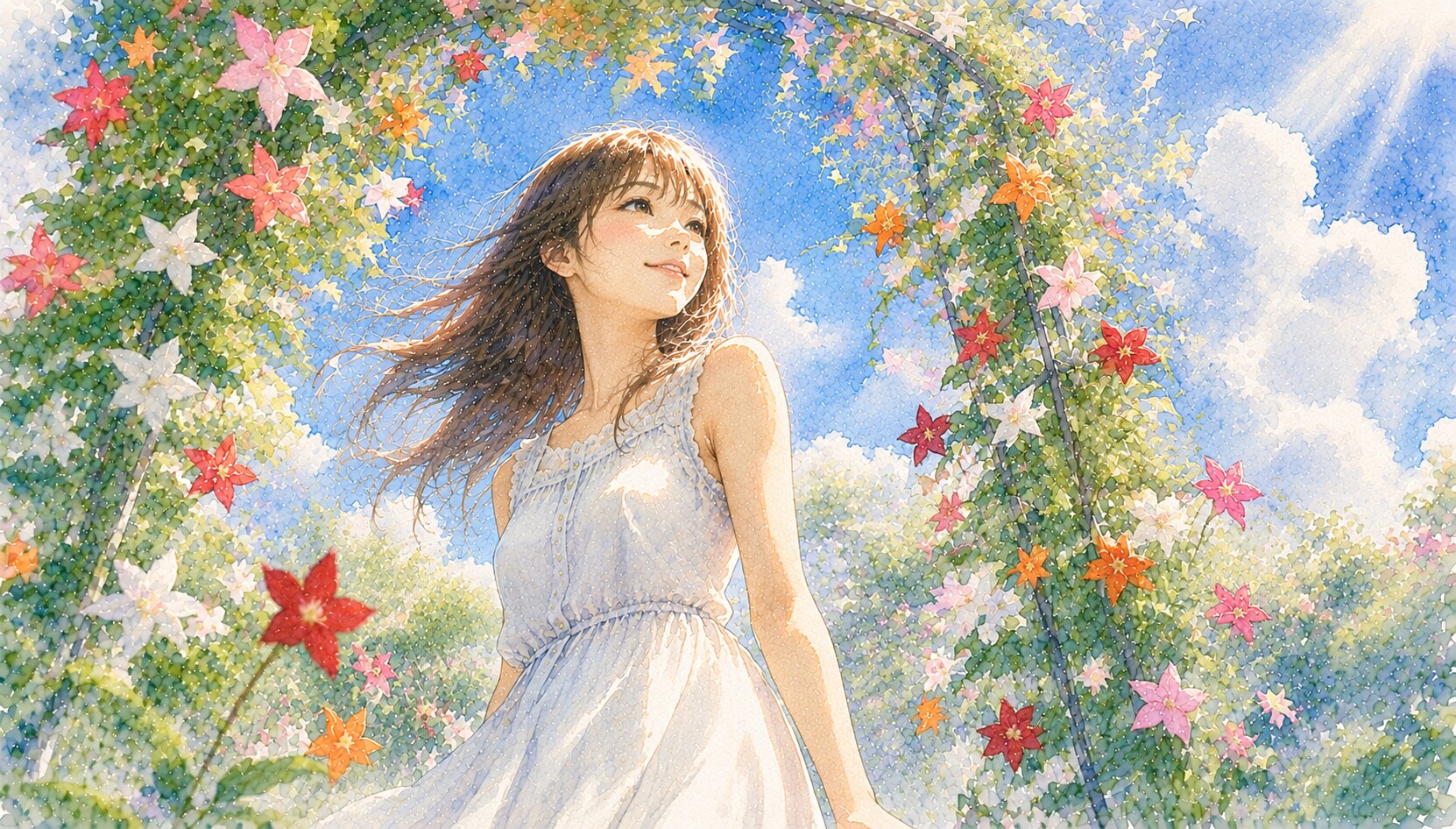 誕生花　0824 ルコウソウ | の人気AIイラスト・グラビア