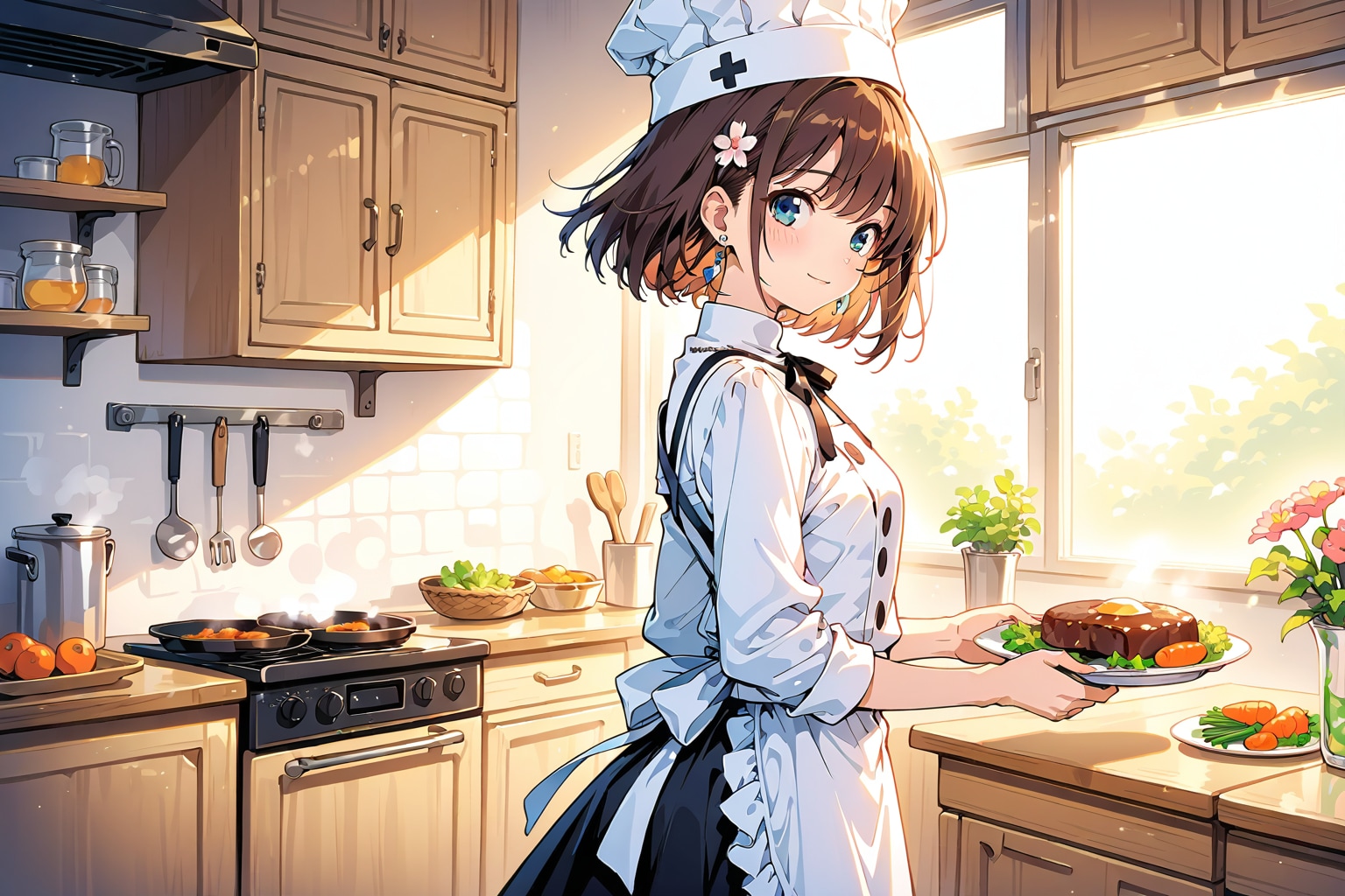 お昼はゆな特製ハンバーグ♡