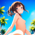 パーマちゃんと水着 9枚目