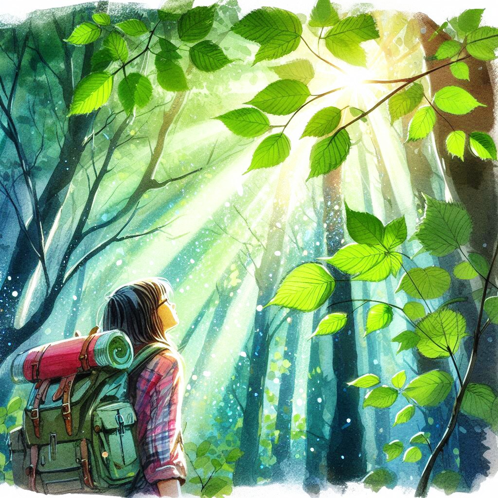 青葉若葉と日の光