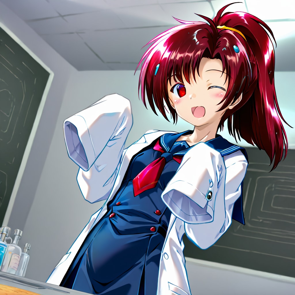 赤いポニーテールが好き