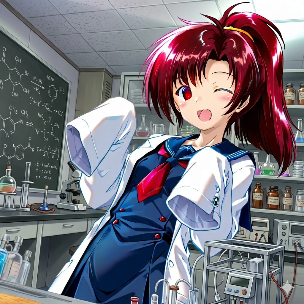 赤いポニーテールが好き