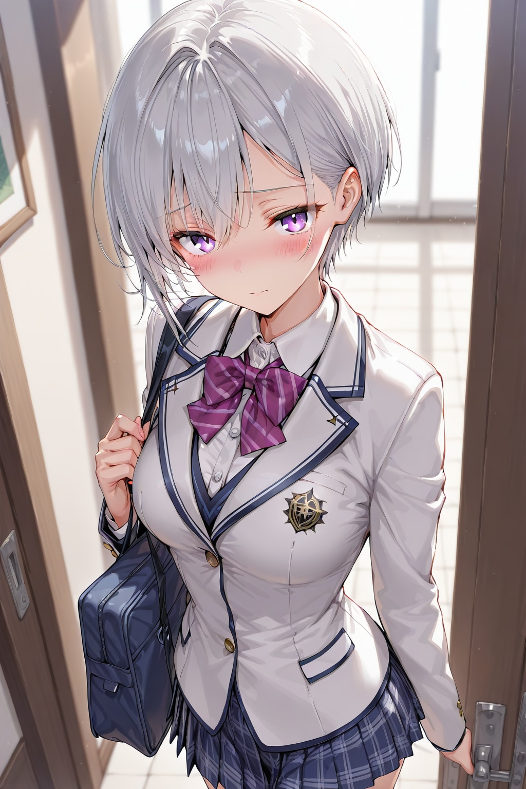 (1227)銀髪ちゃんブレザー