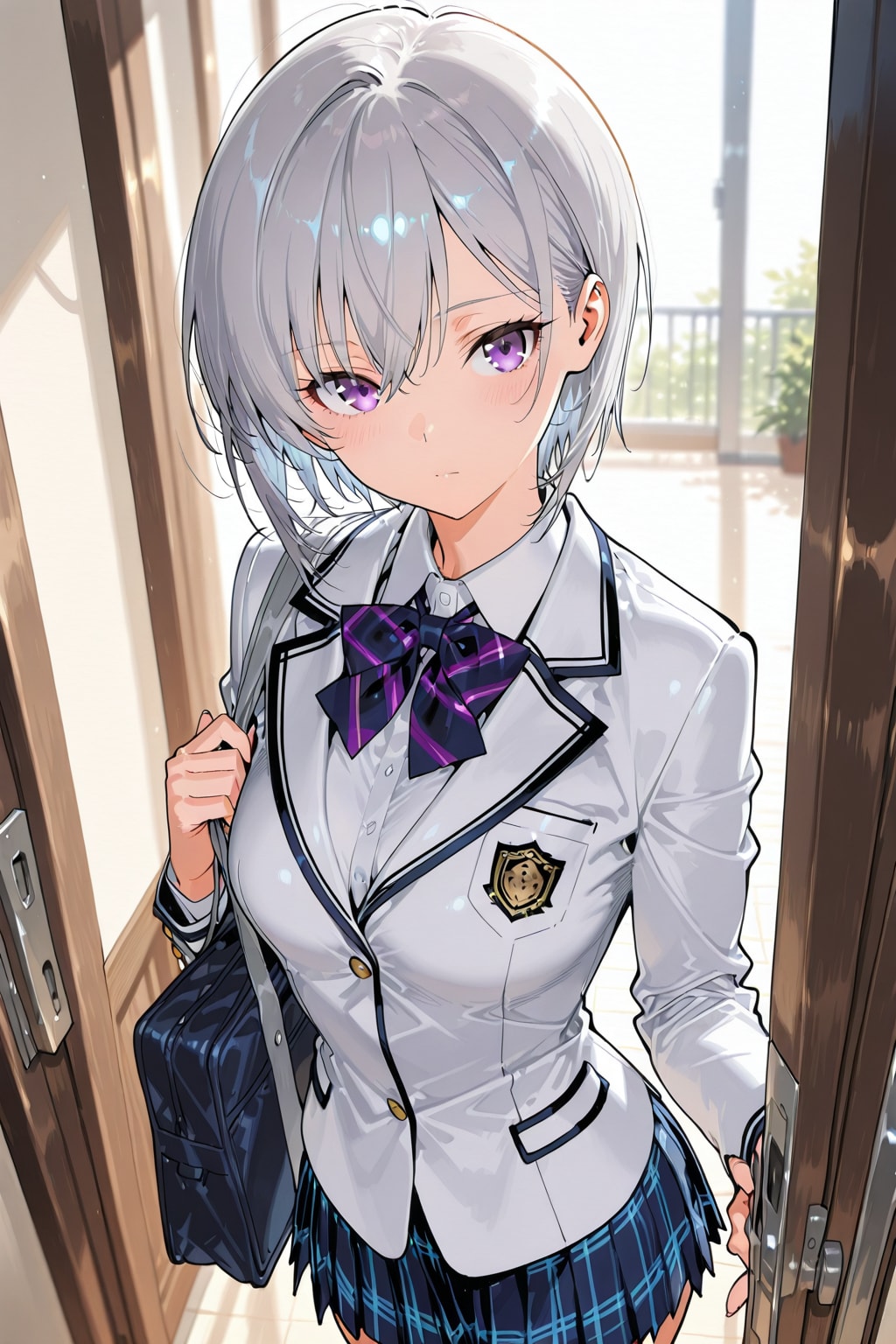 (1227)銀髪ちゃんブレザー