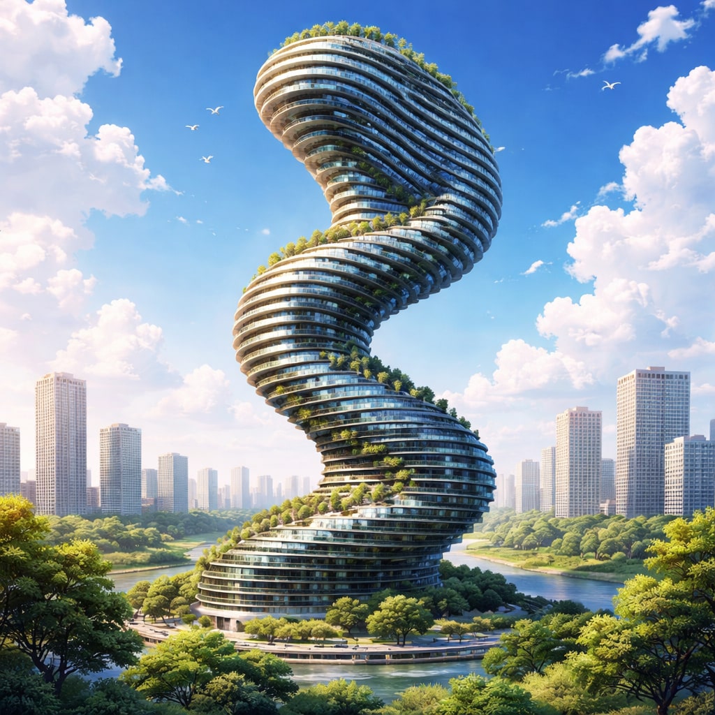 蛇みたいなタワマン | の人気AIイラスト・グラビア