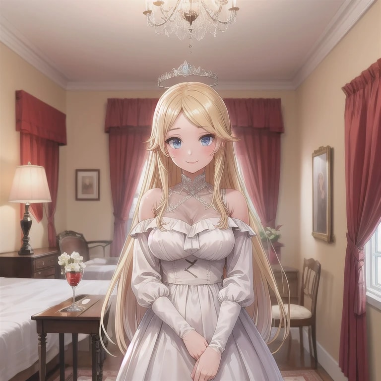 金髪ロングでメイド服の少女１８ | の人気AIイラスト・グラビア