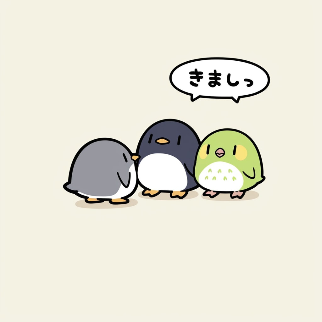 喋るインコとペンギン