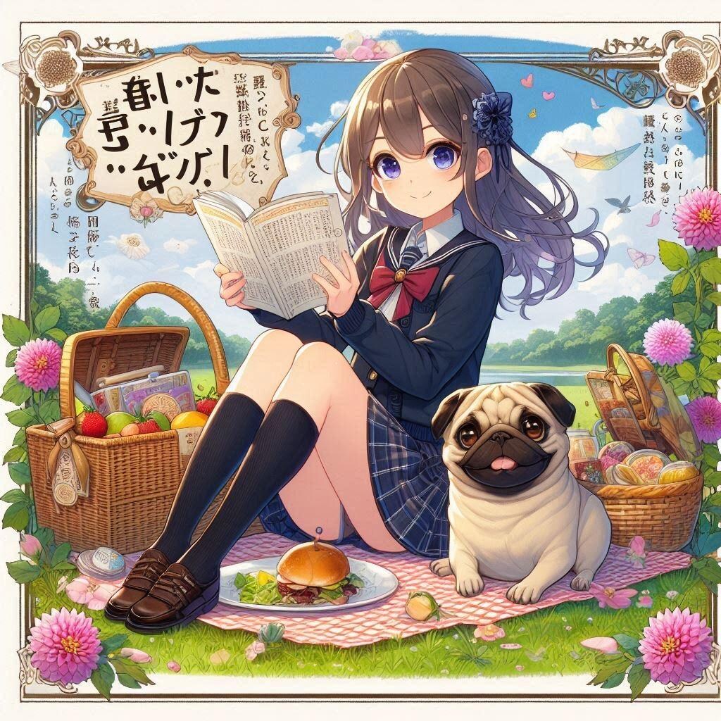 初夏の思い出（ダリアの絵葉書風）