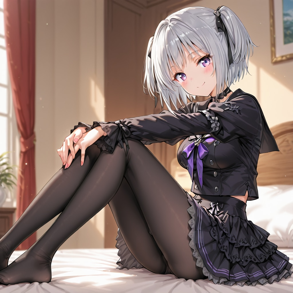 (1163)銀髪ちゃんセーラー服（ゴシック風あり）