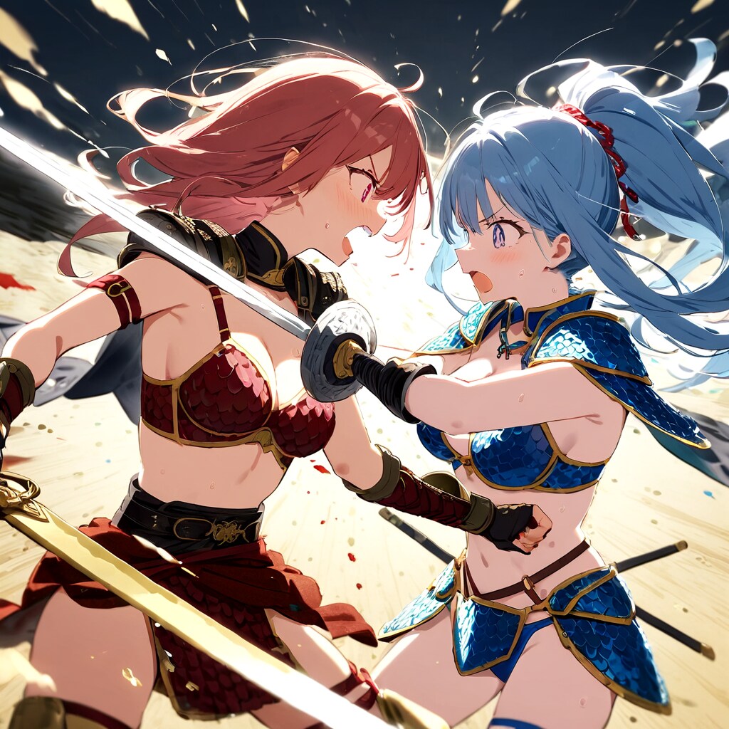 女剣闘士のバトル