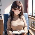 読書する妻 2枚目