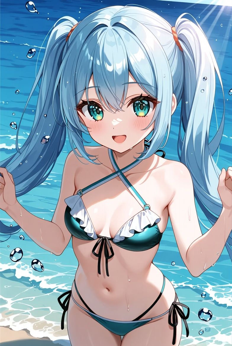 ビキニで楽しい海
