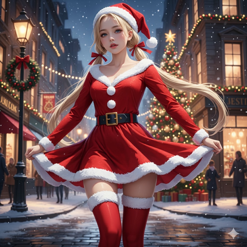 サンタの投げキッス　姫乃樹マチルダ | の人気AIイラスト・グラビア