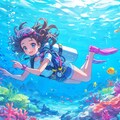 珊瑚の海でダイビング 8枚目