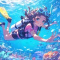 珊瑚の海でダイビング 6枚目