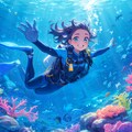 珊瑚の海でダイビング 7枚目