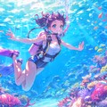 珊瑚の海でダイビング 3枚目