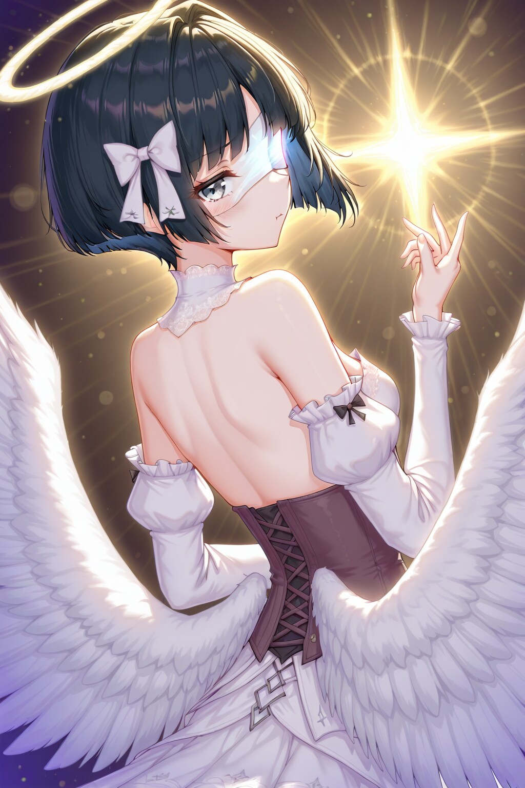 背中がガラ空き天使ちゃん