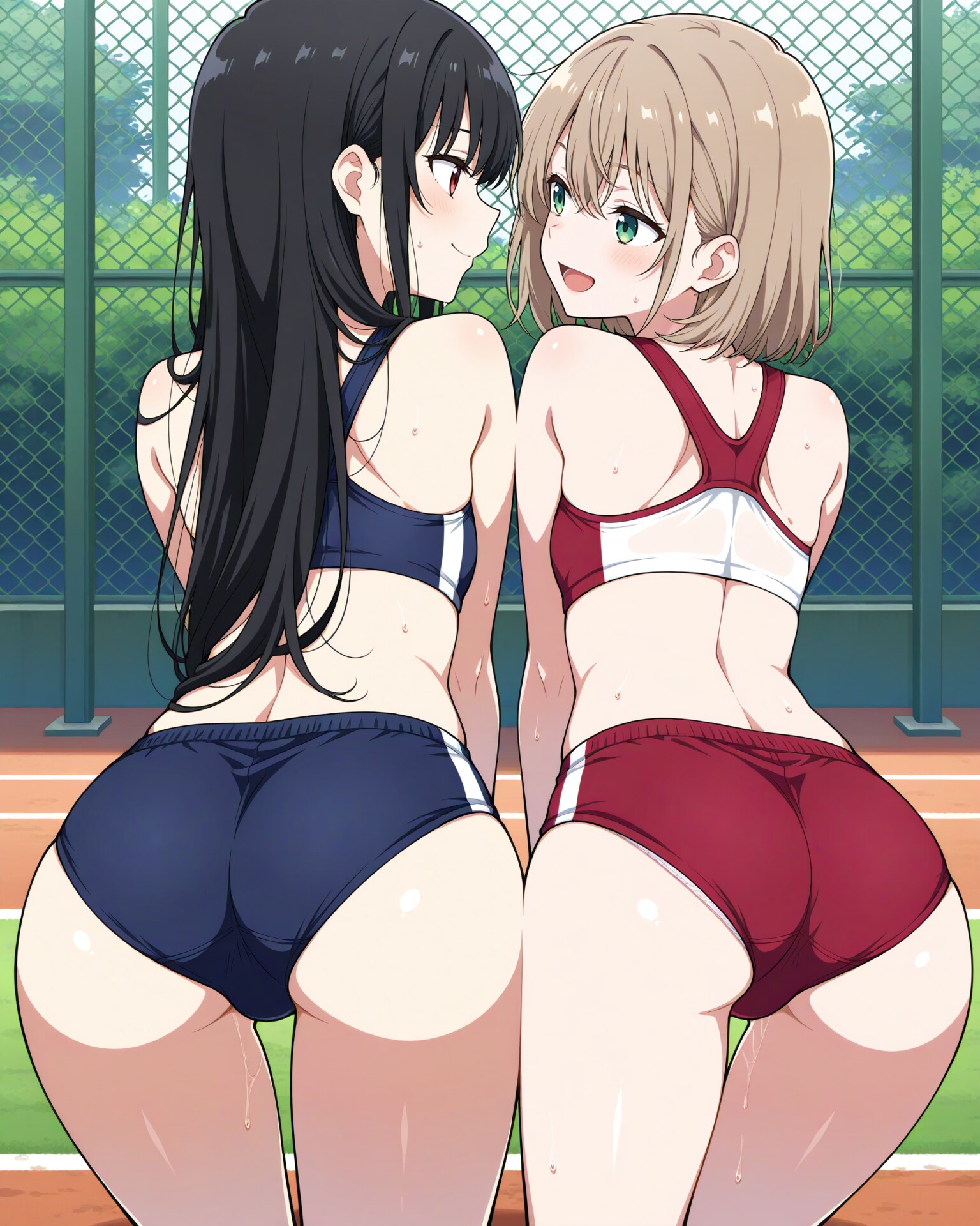 陸上部で仲の良い2人