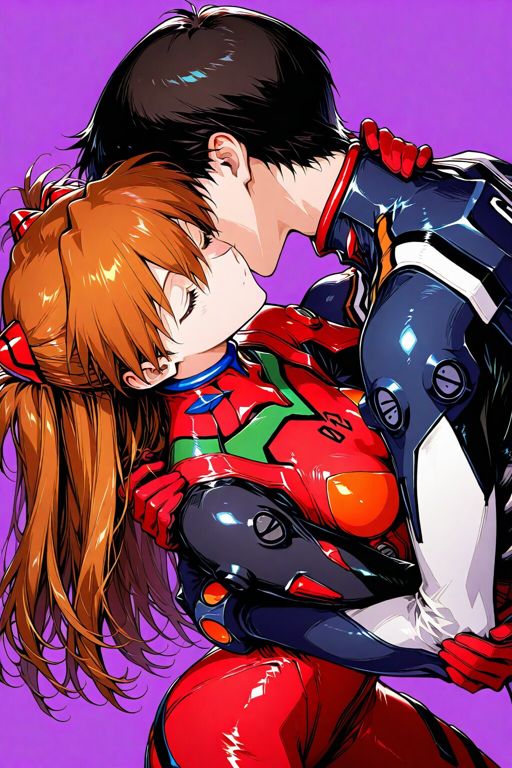 シンジとアスカのキス