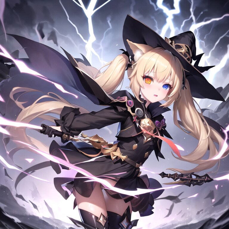 雷魔導士狐娘