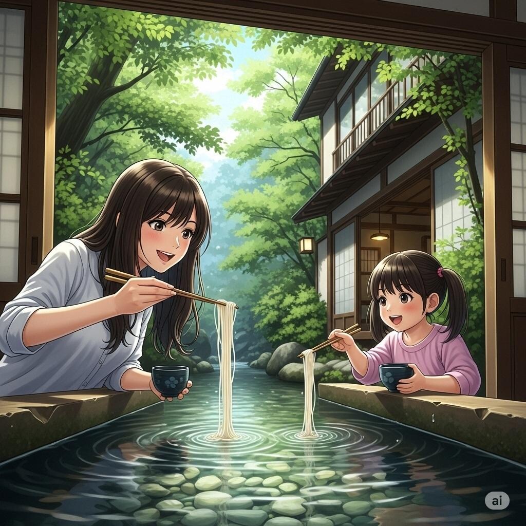 流しそうめん出るかテスト