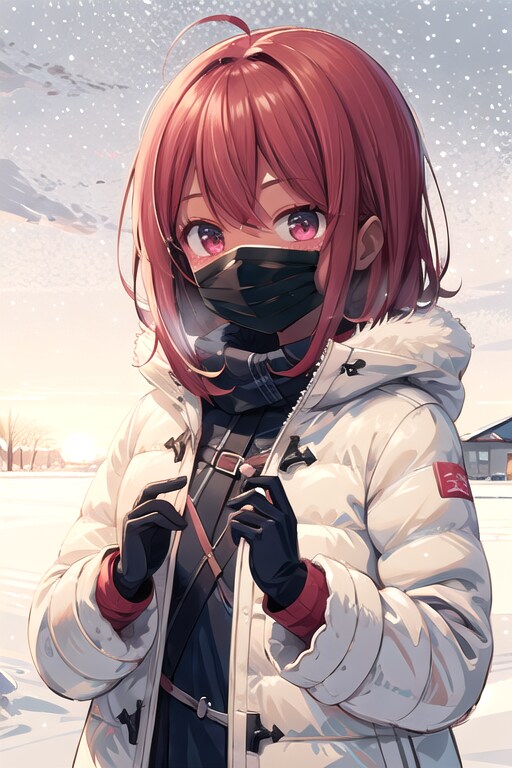 赤髪黒マスク