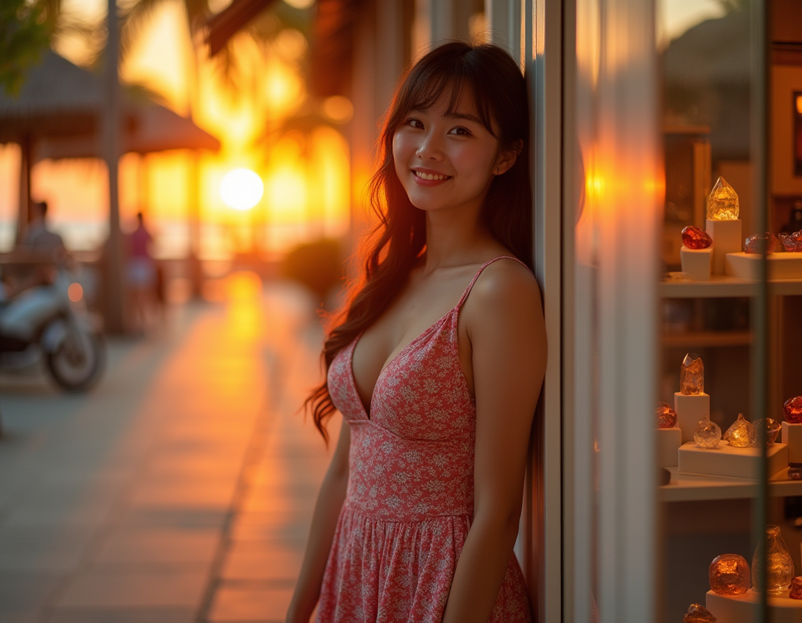 海岸の夕暮れ