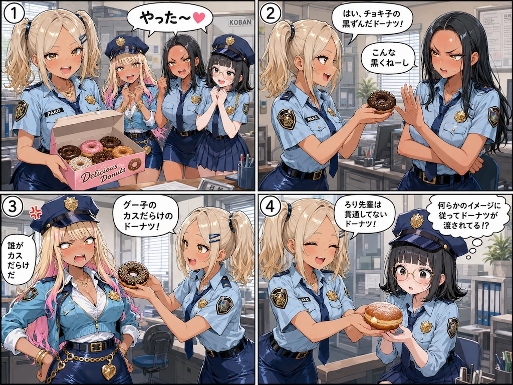 ドーナツ買ってきたよ〜…何らかのイメージ