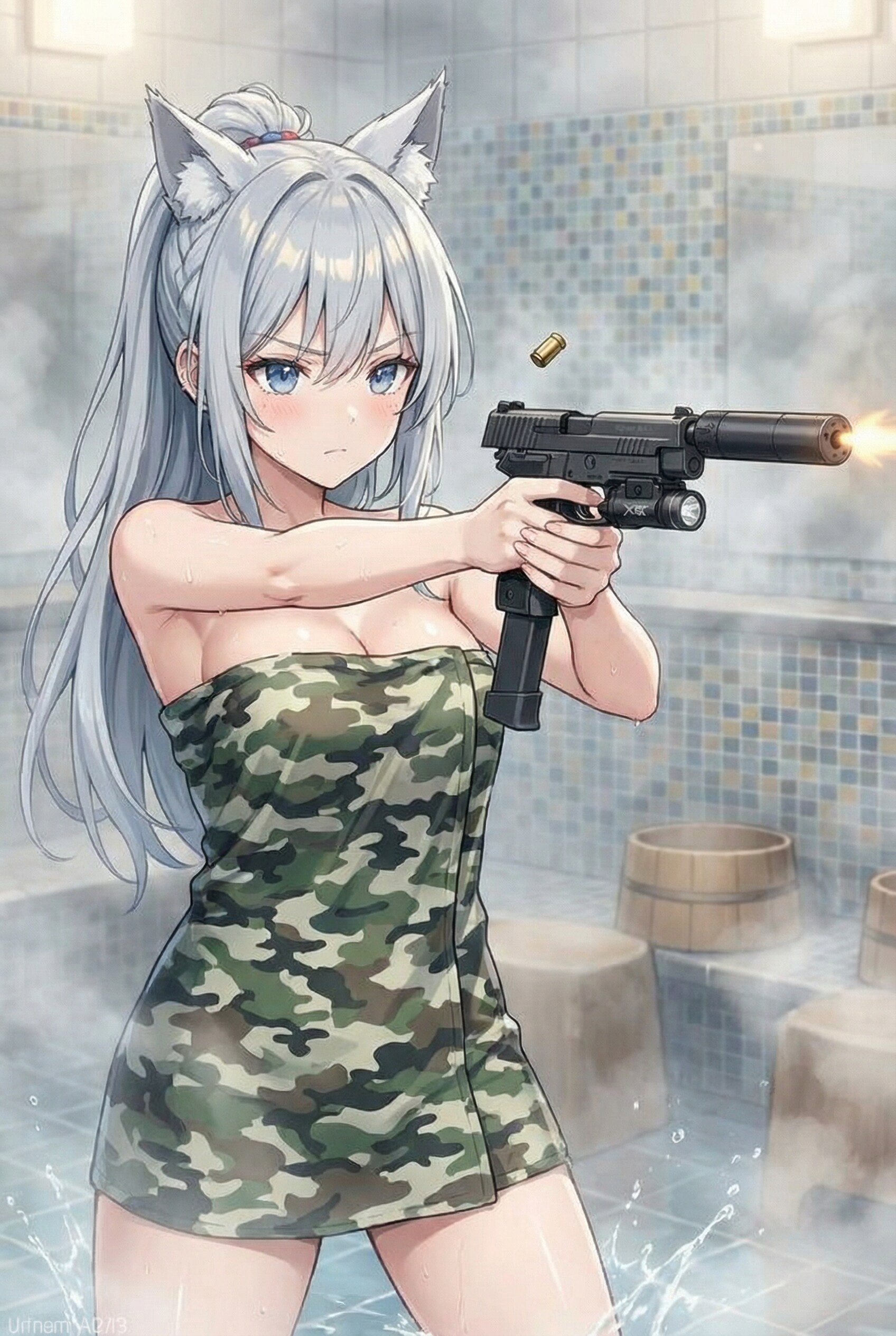 Battle of public bath(銭湯の戦闘)♨️🐺💥💥💥