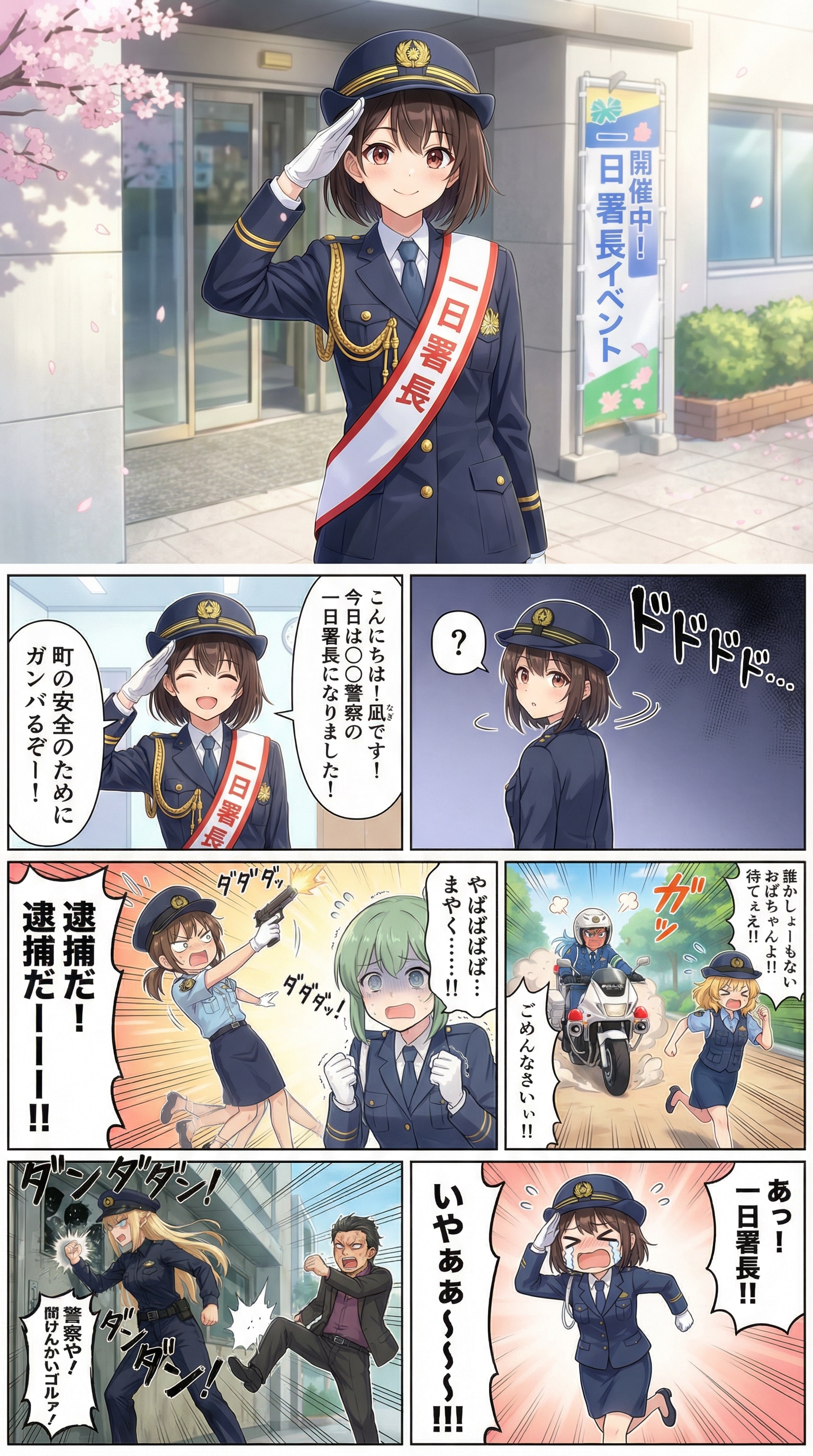 一日署長の凪ちゃん