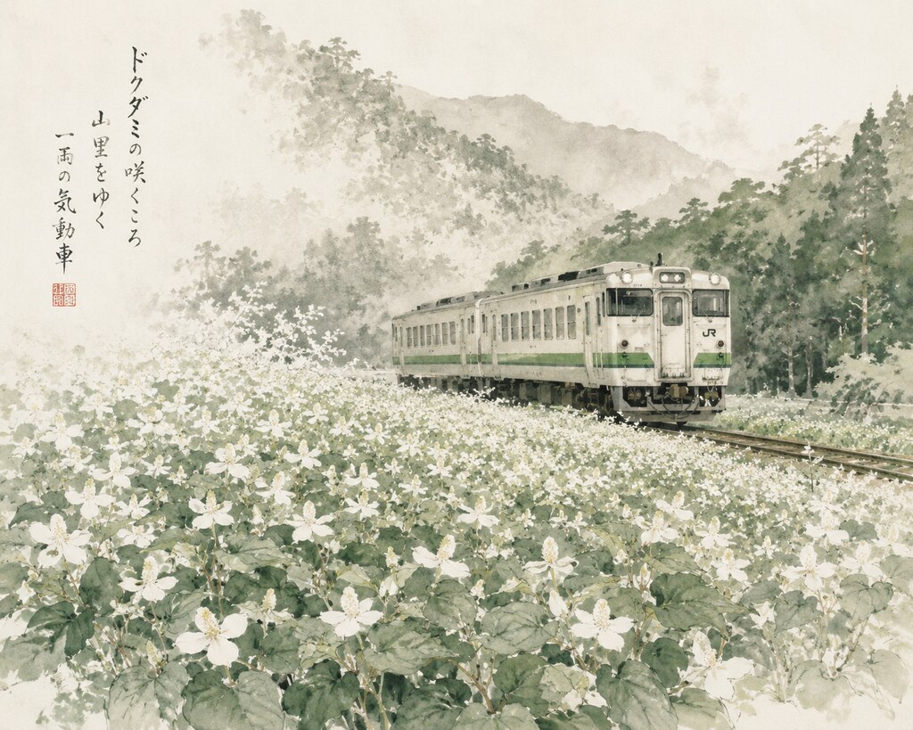 ドクダミの白い花