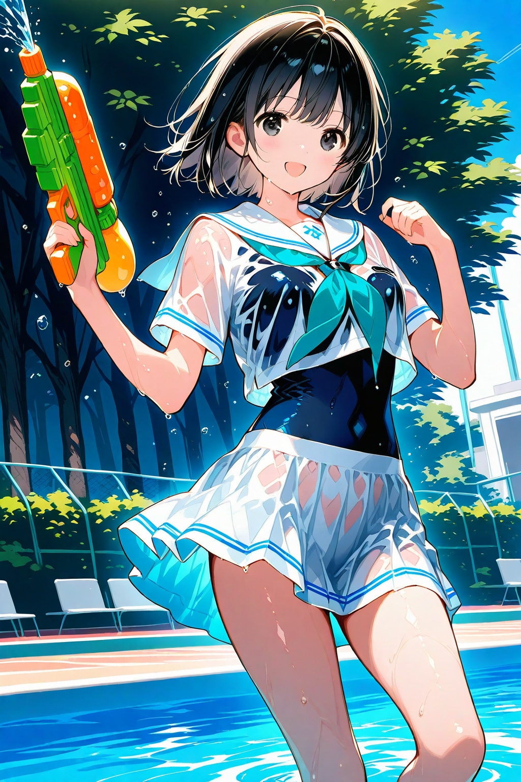 セーラー服のままウォタガン大会