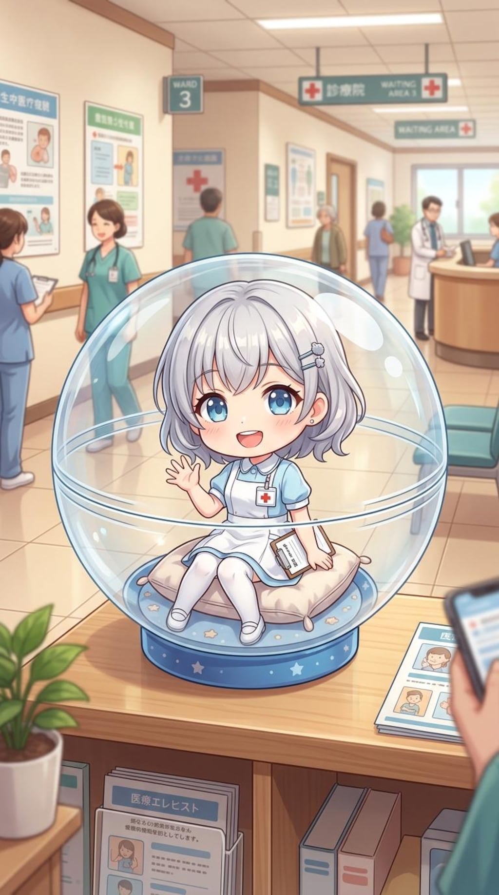 ナース服姿のILLUSIONちゃんをカプセルに入れたよ