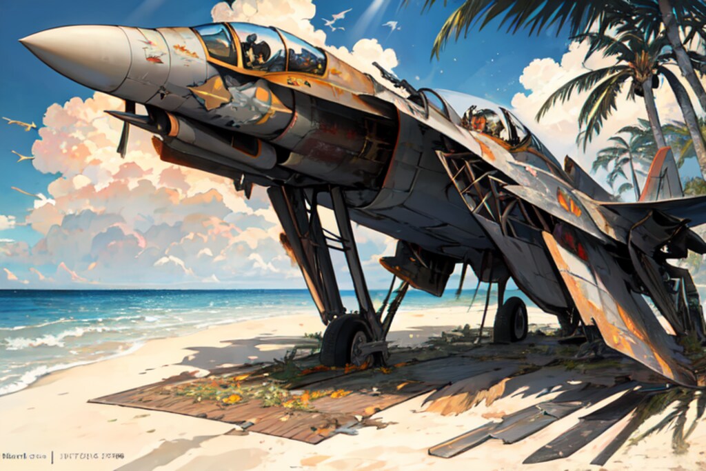 朽ちてゆく戦闘機