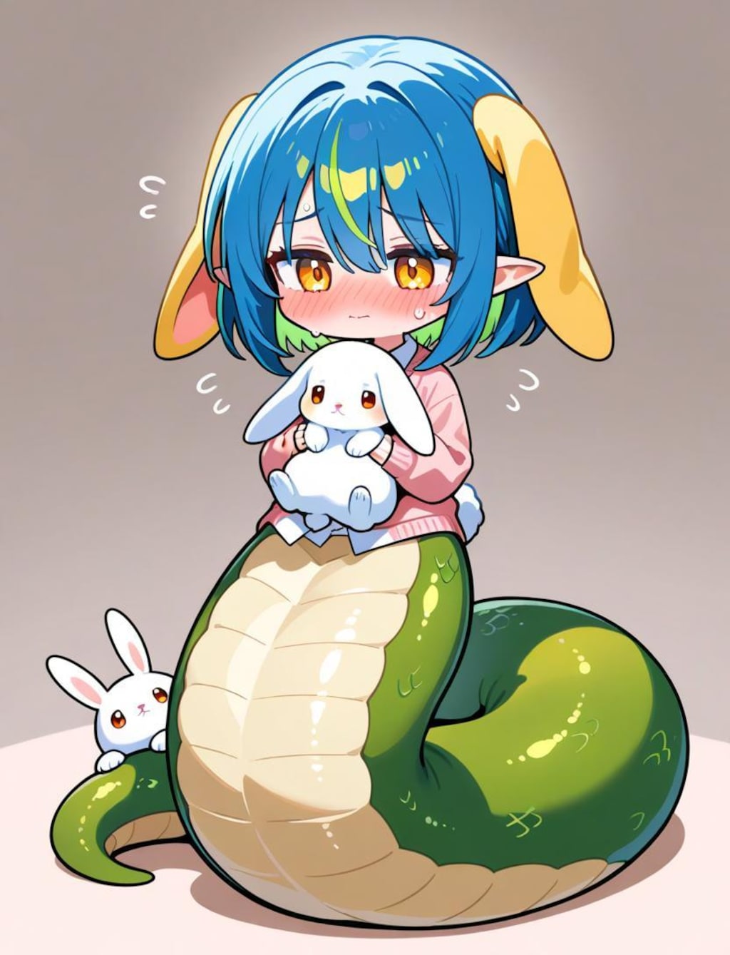 う、うさぎしゃん。