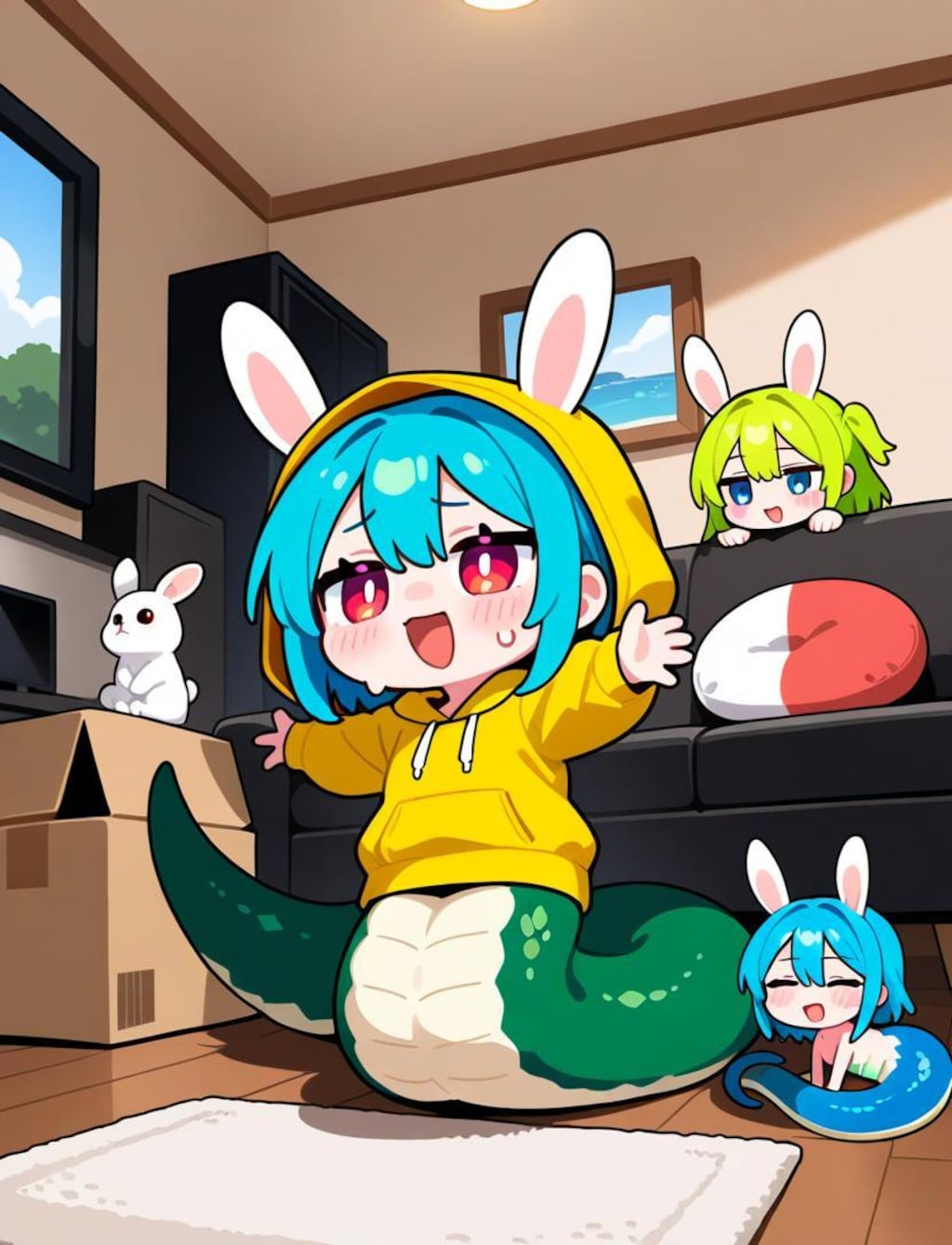 う、うさぎしゃん。