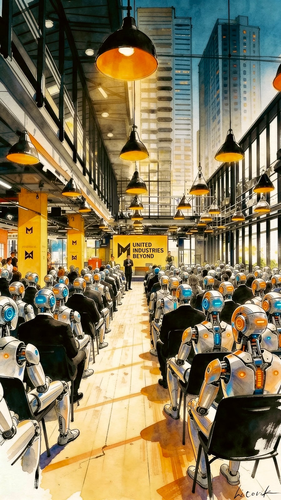 機械たちのビジネスセミナー／スマホ壁紙アーカイブ | の人気AIイラスト・グラビア