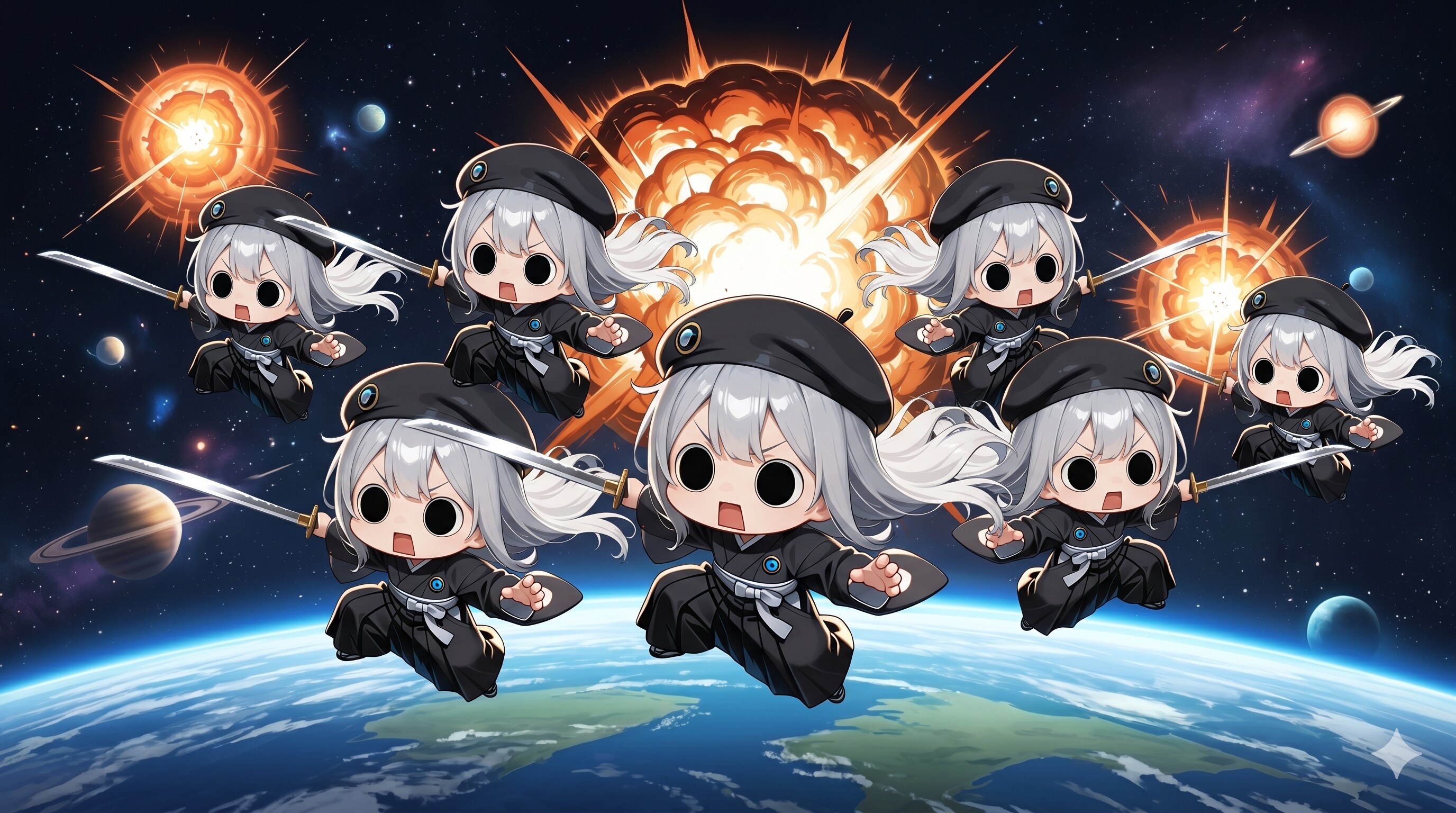 七人宇宙斬を決めてしまいよったえらいこっちゃ嬢 | の人気AIイラスト・グラビア