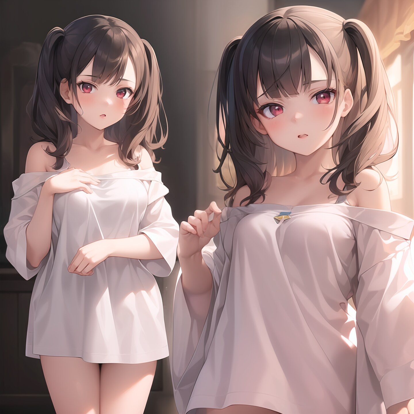 オフショル少女