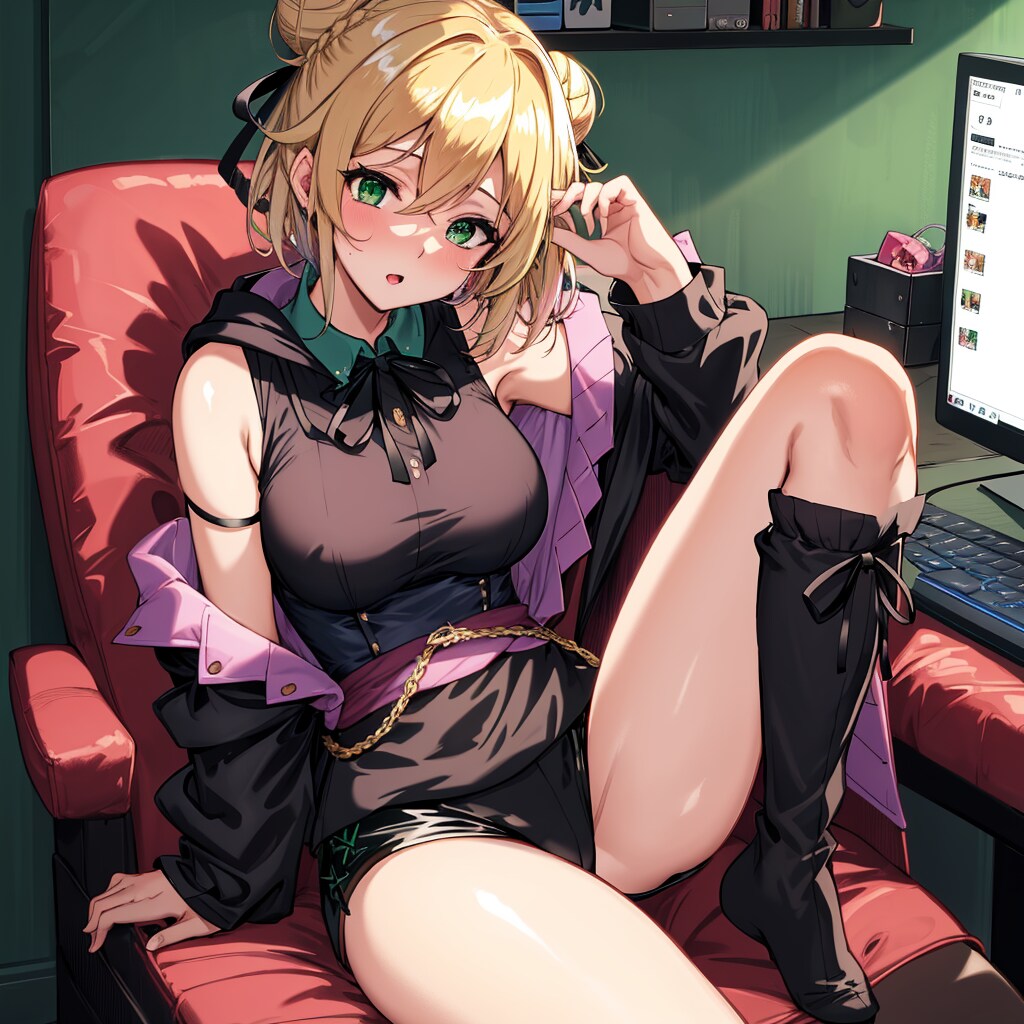 某Vtuber風　金髪お団子美少女