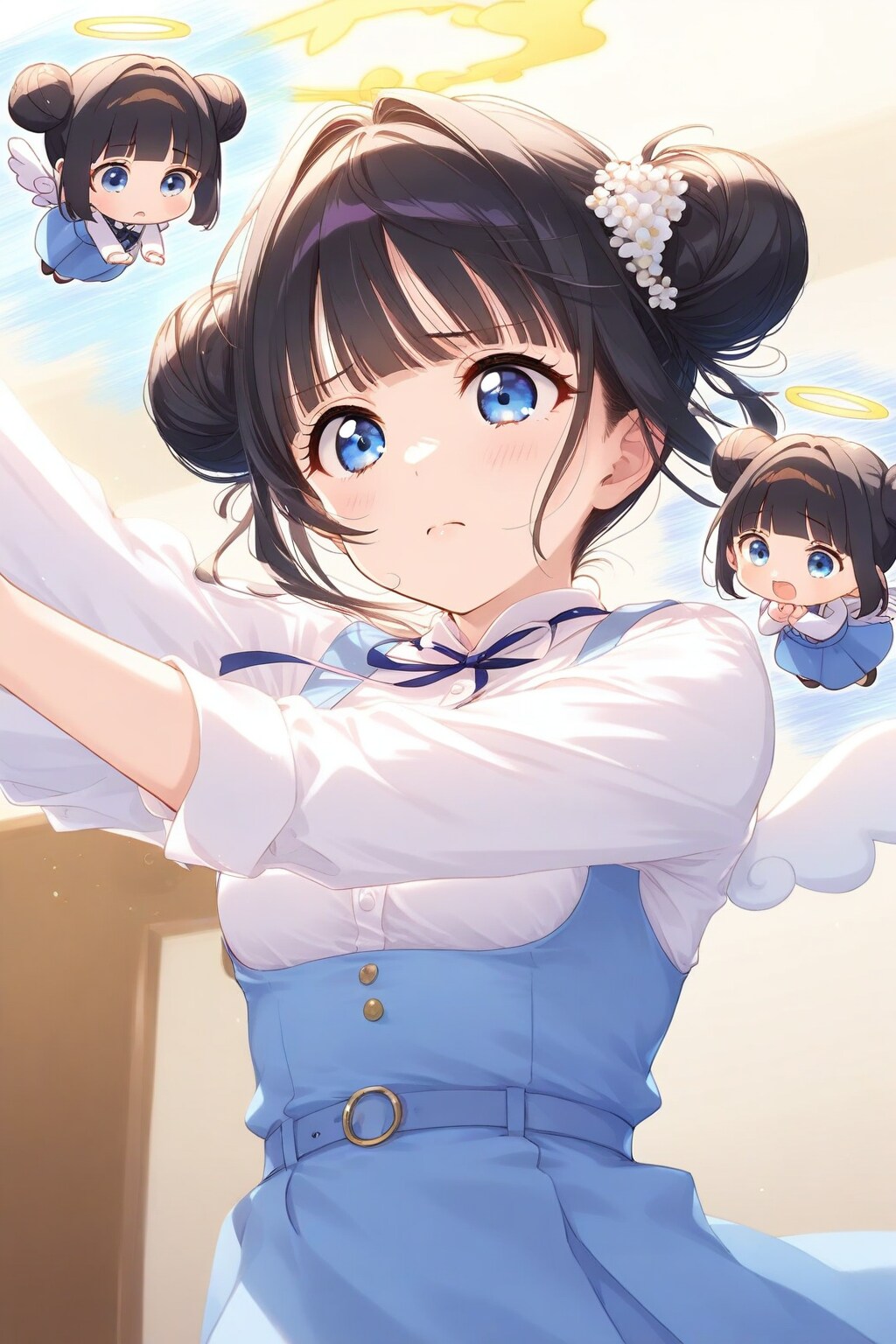 天使にはげまされるおだんごちゃん🍡✨