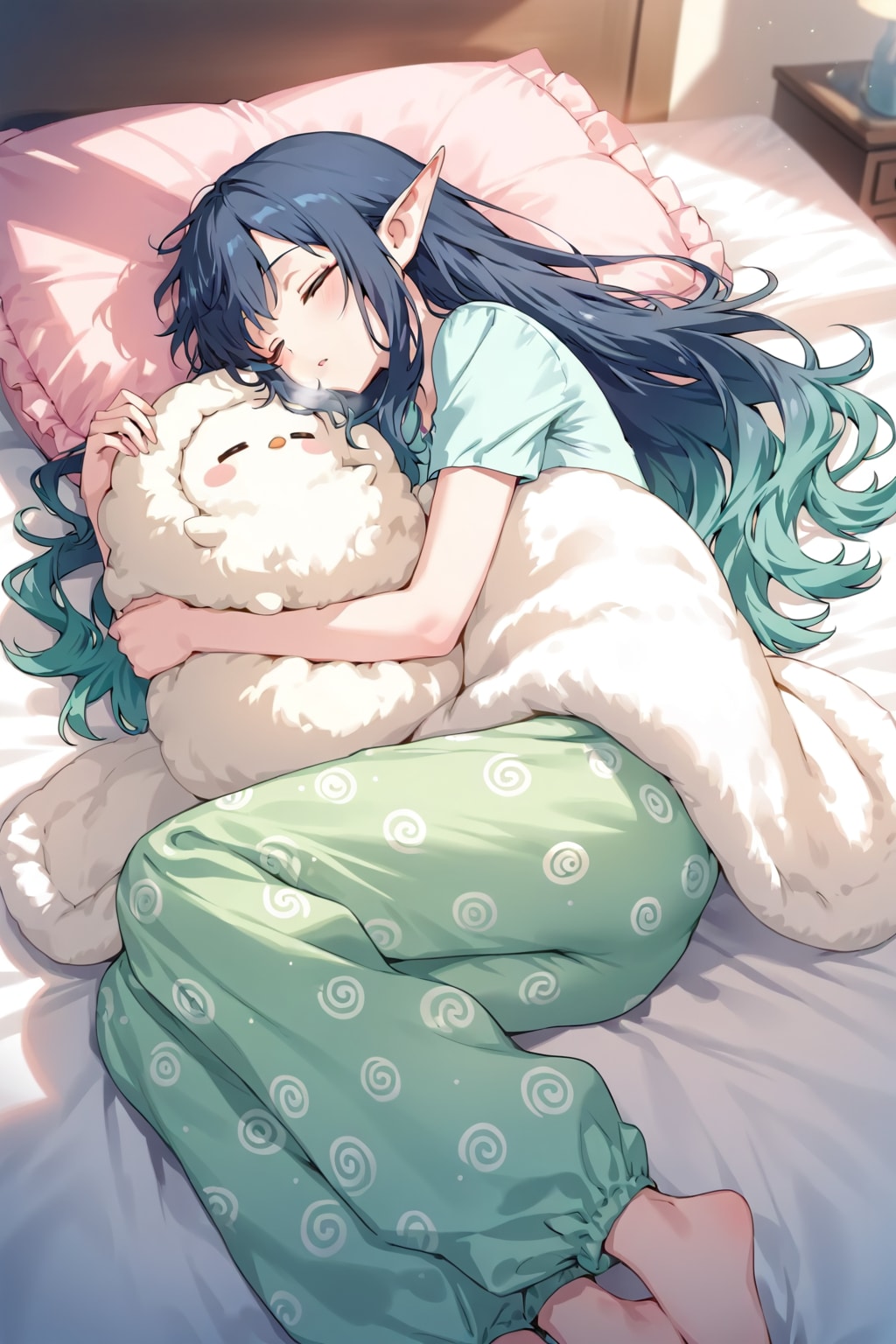 眠っているルシアルさん