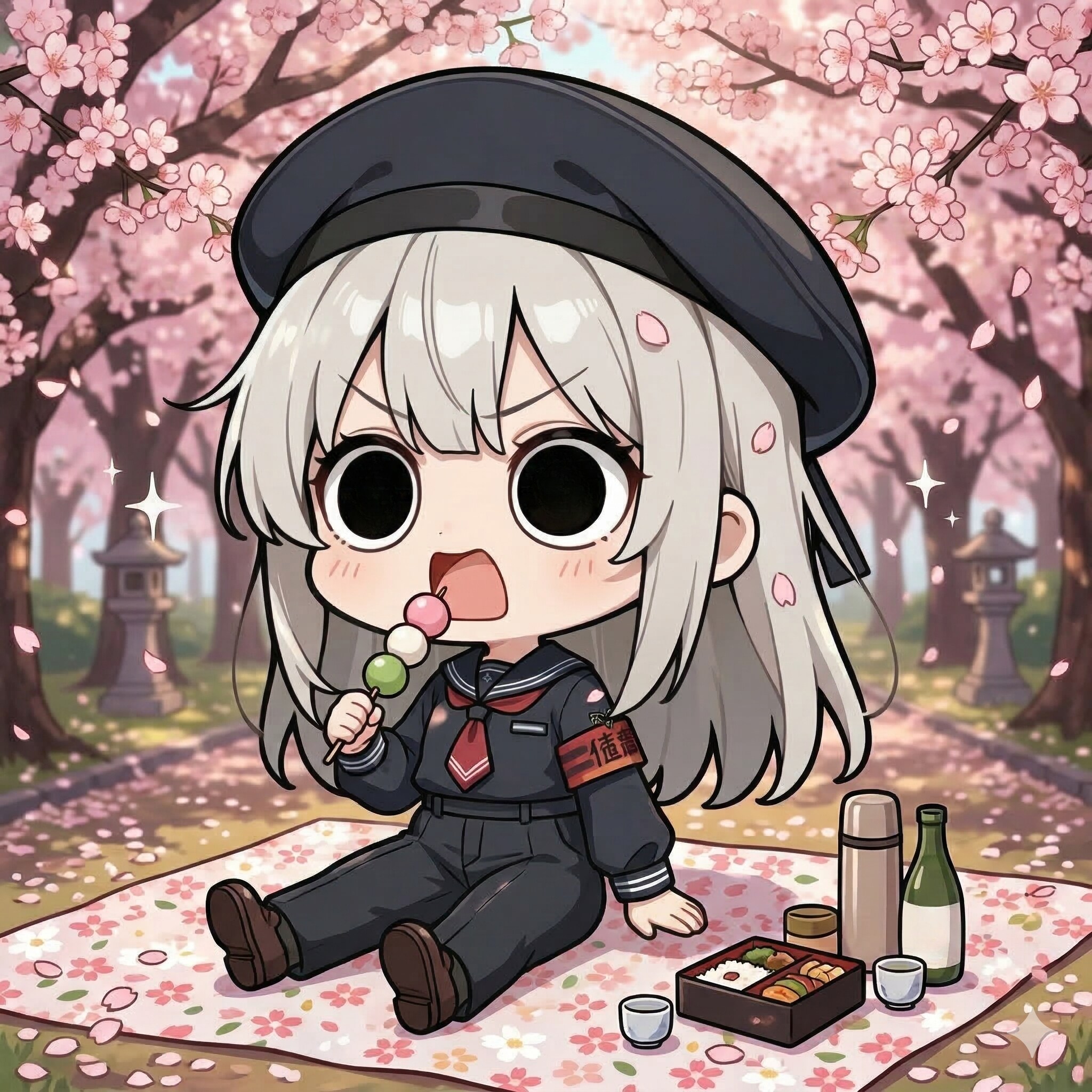 花見を楽しむえらいこっちゃ嬢 | の人気AIイラスト・グラビア