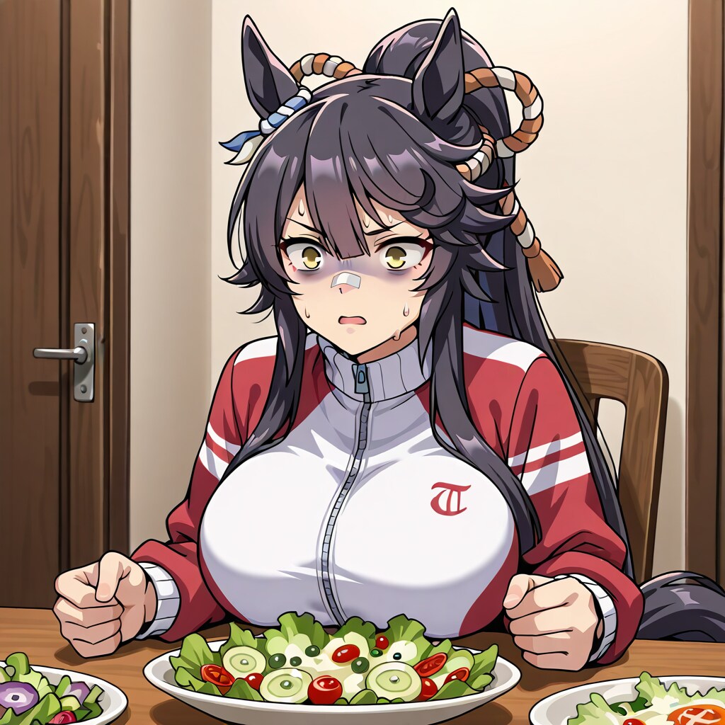 野菜サラダとナリタブライアン(絶望) | の人気AIイラスト・グラビア
