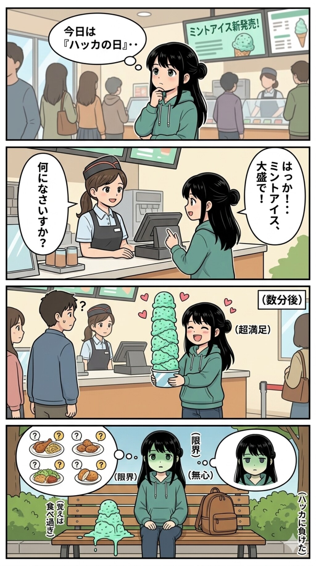 ミントアイス、大盛しょ～！？