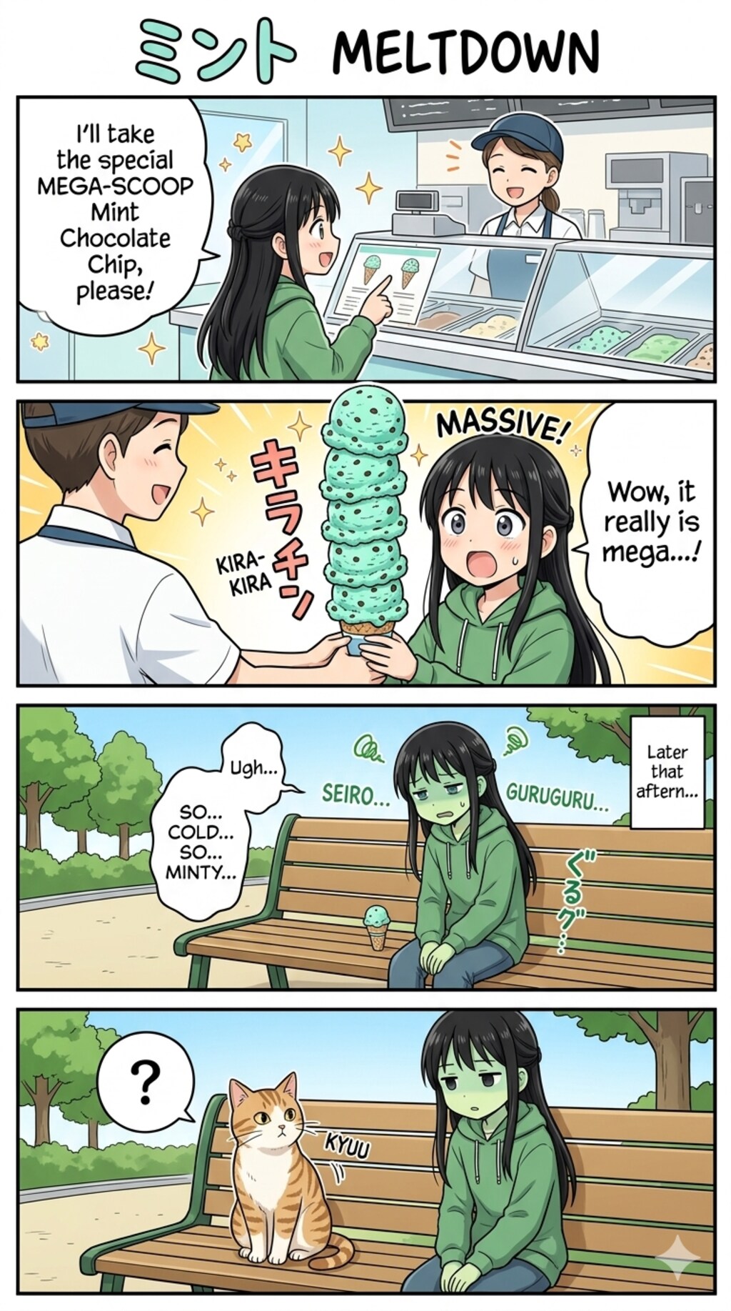 ミントアイス、大盛しょ～！？