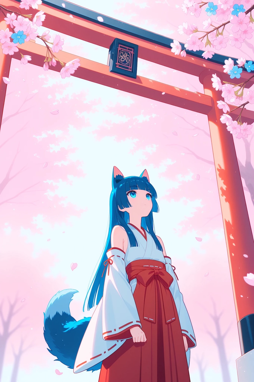 桜を見上げて