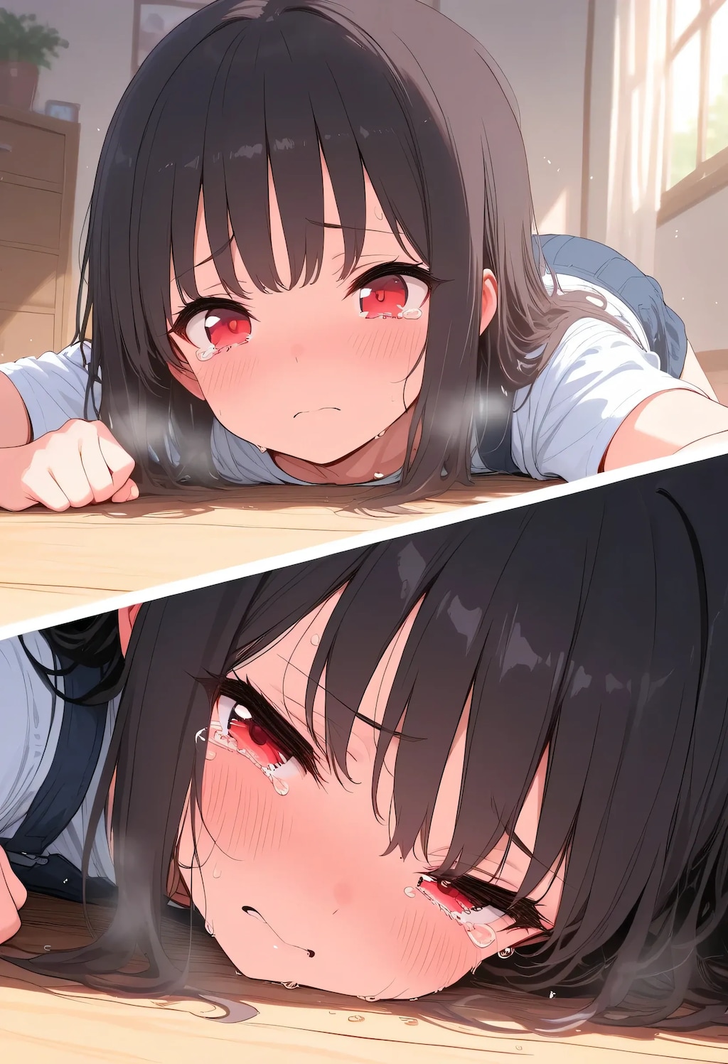 バタン…ぐすっ…痛いよ💧